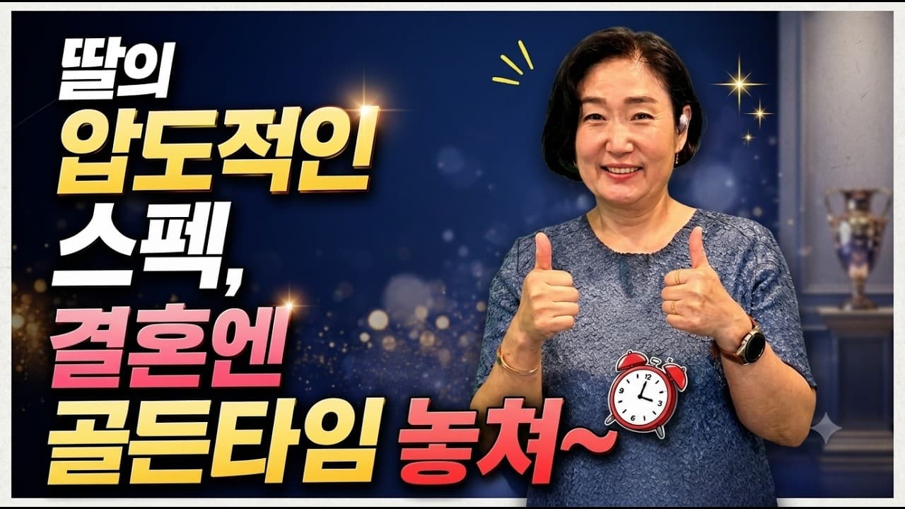 딸의 압도적인 스펙, 결혼엔 골든타임 놓쳐 김효순 ☎ 010 6519 3631